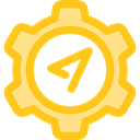 compass, Cursor, interface, navigation, Gps, technology, Tools And Utensils, Seo And Web Gold icon