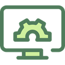 Computer, settings, configuration, cogwheel, Tools And Utensils, Gear DimGray icon