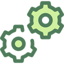 Gear, settings, configuration, cogwheel, Tools And Utensils, Seo And Web DimGray icon