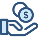 Business, Money, commerce, Currency, investment, Bank, savings, Hand Gesture, Seo And Web DarkSlateBlue icon