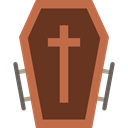 Box, cross, death, halloween, coffin SaddleBrown icon