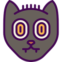 Black cat, Superstitious, Superstition, Cat, halloween, Animals DimGray icon
