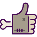 thumb up, halloween, Hands, Gestures, Finger, Like, Hands And Gestures RosyBrown icon