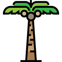 nature, Oasis, Island, Desert, tropical, Palm Tree Black icon
