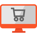monitor, screen, commerce, shopping bag, Supermarket, online shop, Commerce And Shopping Gainsboro icon