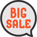 commerce, Shop, sticker, Sales, Commerce And Shopping, online shop, online store, Big Sale, Shopping Store Gainsboro icon