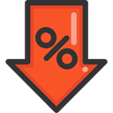 Percent, shapes, Sales, Discount, percentage, signs, Commerce And Shopping Tomato icon
