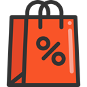 Business, commerce, Shopper, Commerce And Shopping, shopping, Bag, shopping bag, Supermarket Tomato icon