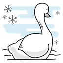 christmas, bird, Duck, swimming, goose, swan Lavender icon