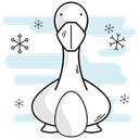 Laying, geese, christmas, Duck, goose, egg Lavender icon