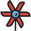 miscellaneous, nature, Toy, Windmill, mill, wind, pinwheel, Farming And Gardening Black icon