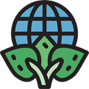 Earth Globe, Ecologic, Maps And Location, planet, plant, nature, leaves, worldwide, ecology, Planet Earth, Ecology And Environment Black icon