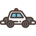 security, Car, transportation, transport, vehicle, emergency, Automobile, Police Car Black icon