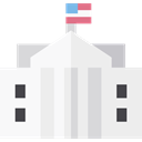 America, president, landmark, Monuments, Architectonic, Building, united states, Monument, residence, White House WhiteSmoke icon