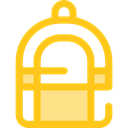 travel, Backpack, luggage, baggage, Bags Gold icon