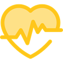 graph, Beating, Pulse Rate, Heart, medical, frequency, pulse Gold icon