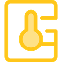 temperature, thermometer, Mercury, Celsius, Fahrenheit, Degrees, Tools And Utensils Gold icon