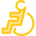 hospital, disability, handicap, Access, wheelchair, Disabled, Tools And Utensils Gold icon