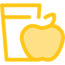Apple, Heart, love, Fruit, diet, Health Care Gold icon