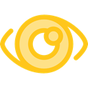 Ophthalmology, medical, Eye, optical, vision Gold icon