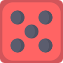 gambler, square, shapes, luck, Casino, gambling Tomato icon