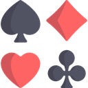 shapes, Spades, Diamonds, Casino, Clovers, poker, Hearts Black icon