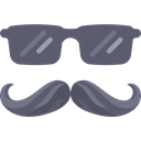 eyeglasses, moustache, sunglasses, people, winner, Mustache DimGray icon