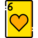 gaming, Casino, Bet, gambling, Cards, poker, Hearts Gold icon