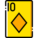 Cards, poker, gaming, diamond, Casino, Bet, gambling Gold icon