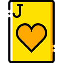 Cards, poker, Hearts, gaming, Casino, Bet, gambling Gold icon
