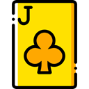 Casino, Bet, Clubs, gambling, Cards, poker, gaming Gold icon