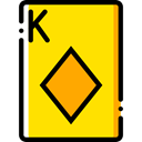 Cards, poker, gaming, Diamonds, Casino, Bet, gambling Gold icon