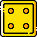 gambling, entertainment, luck, Casino, dices, Game, dice, gaming Gold icon