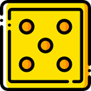 Game, dice, gaming, luck, Casino, dices, gambling, entertainment Gold icon