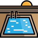 water, sports, Holidays, real estate, Swimming Pool, Summertime Black icon