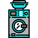 Laundry, washer, washing machine, Furniture And Household, technology Black icon