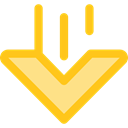 Arrows, download, Orientation, Direction, ui, Downloading, down arrow, Multimedia Option Gold icon