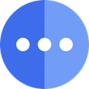 interface, mark, shapes, more, Ellipsis, Punctuation, Three Dots CornflowerBlue icon