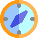 Direction, Tools And Utensils, Cardinal Points, compass, Orientation, location PaleTurquoise icon