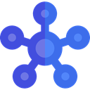 network, Connection, Business, interface, Circles, networking, scheme RoyalBlue icon