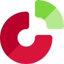 Business, Stats, statistics, marketing, Pie chart, finances, graphical Crimson icon