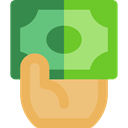 payment method, Hand, Business, Bill, Money, Cash, pay, banking YellowGreen icon
