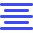 Multimedia, Text, interface, Alignment, option, lines, symbol, signs, Center Align RoyalBlue icon