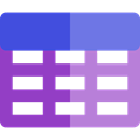 signs, Squares, document, Multimedia, Excel, table, interface, option DarkOrchid icon