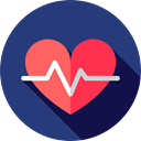 Heart, medical, pulse, heart rate, Electrocardiogram, Cardiogram, Healthcare And Medical DarkSlateBlue icon