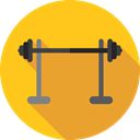 weighing, Sportive, Sports And Competition, sports, fitness, gym, Barbell, weightlifting, exercise Gold icon