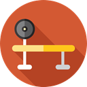 sport, sports, exercise, Sports And Competition, fitness, gym, weightlifting, Bench Chocolate icon