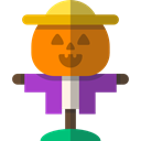 scarecrow, Farming And Gardening, Character, halloween, rural, Farming Black icon