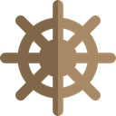 Boat, transport, ship, helm, navigation, sailing DimGray icon