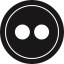 Social, media, Logo, flickr Black icon